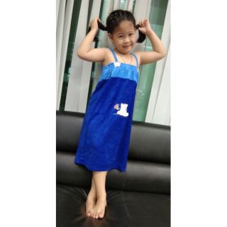 ชุดสายเดี่ยวผ้าขนหนูเด็ก ส่งฟรี