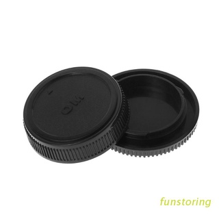 FUN Rear Lens Body Cap Camera Cover Anti-dust Mount Protection Plastic Black for Olympus OM