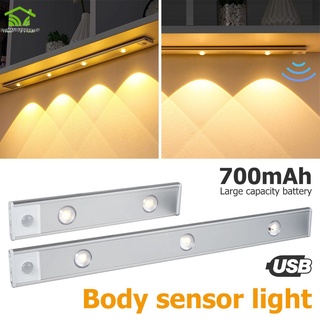 ไฟกลางคืน LED Motion Sensor โคมไฟติดผนัง 3 โหมด LED ตู้เสื้อผ้าโคมไฟถ้วยดูดไฟข้างเตียงพร้อมแบตเตอรี่ 700mAh