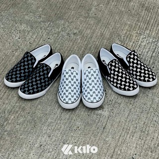 Kito.รองเท้าผ้าใบแบบสวม​ รองเท้าผ้าใบสลิปออน​ เบอร์39-43​ /BL2