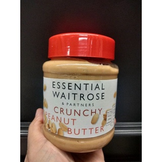 Essential Waitrose  Crunchy  Peanut Butter  เนยถั่วลิสงชนิด  ชนิดบดหยาบ เวทโทรส 340 กรัม