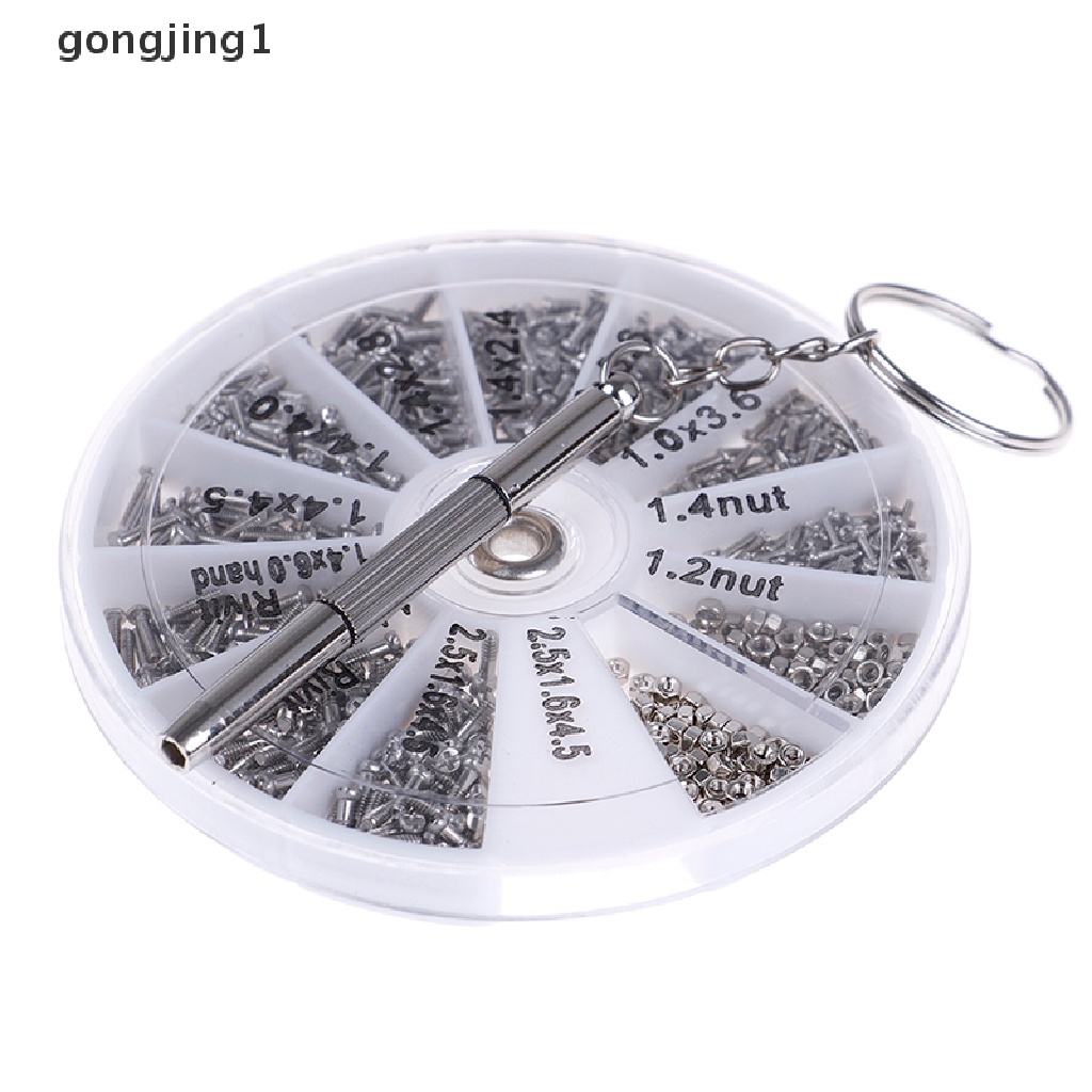 Gonjone ชุดสกรูน็อต ขนาดเล็ก 600 ชิ้น และไขควง สําหรับซ่อมแซมนาฬิกา แว่นตา
 Gj