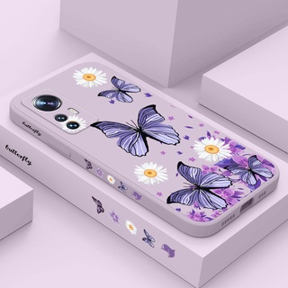 [Free Strap] Xiaomi Redmi Note 12s A2 12 Pro 5G 12 Pro+ Plus 12 Pro 4G Fashion Butterfly series rubber phone case small Daisy shockproof cover