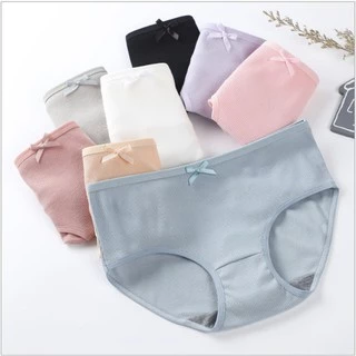 สินค้าพร้อมส่างจากไทย💥LoveIs Bra💥 (N470) กางเกงในผ้าร่องสีพาสเทลแต่งโบว์ สินค้าคุณภาพดี น่ารัก นุ่มสบาย