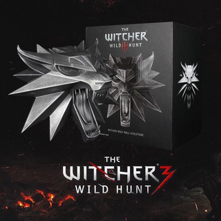 Figure ฟิกเกอร์ Model โมเดล จากเกม Game The Witcher 3 Wild Hunt Wolf Head Wall Sculpture Resin Statue แขวนกำแพงได้