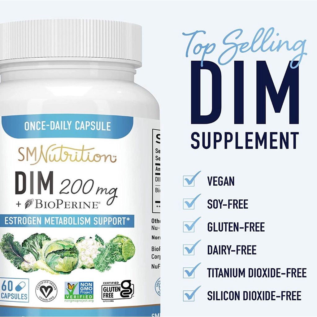💙💙ดิม  Dim Supplement 200 mg | Estrogen Balance for Women & Men | SM 💙💙