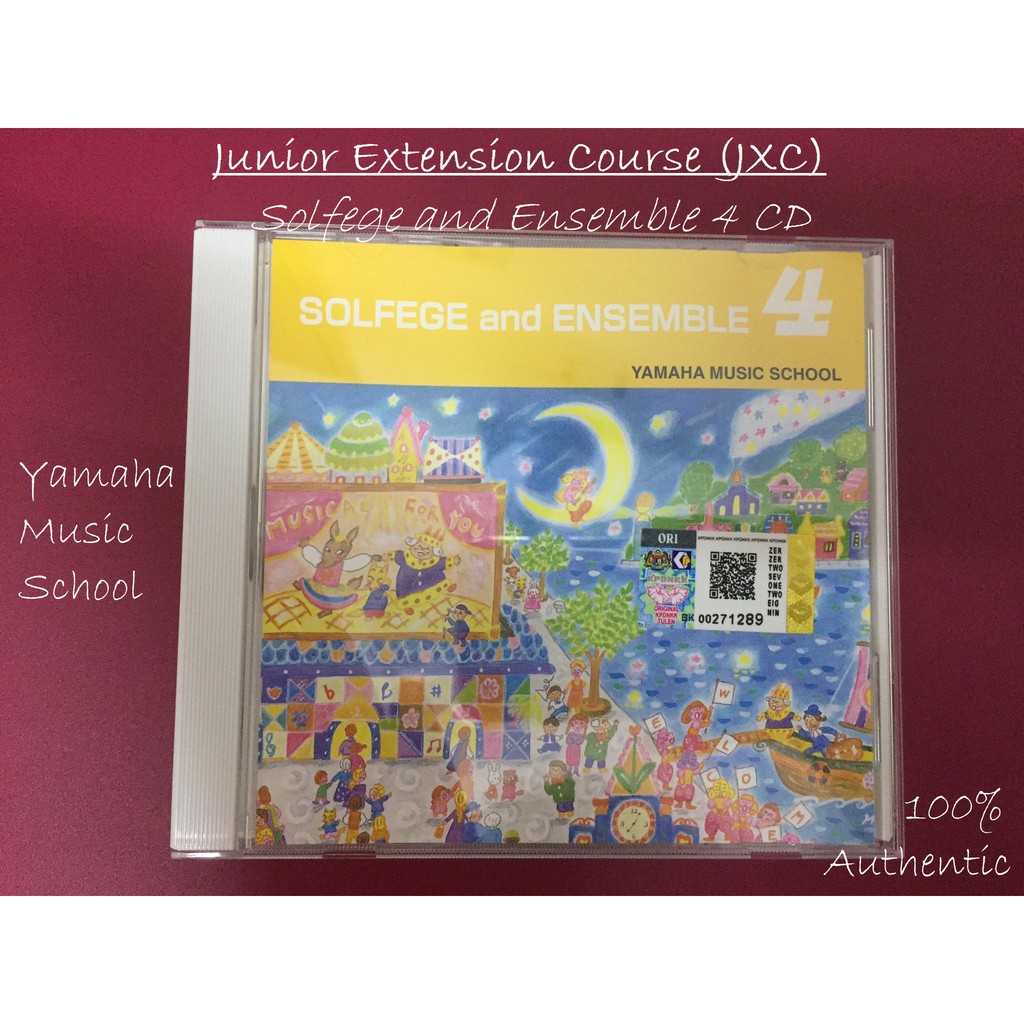 การศึกษาดนตรี yamaha music junior exc solfege และ ensemble cd 4 การศึกษาการเรียนรู้ 100 แท้