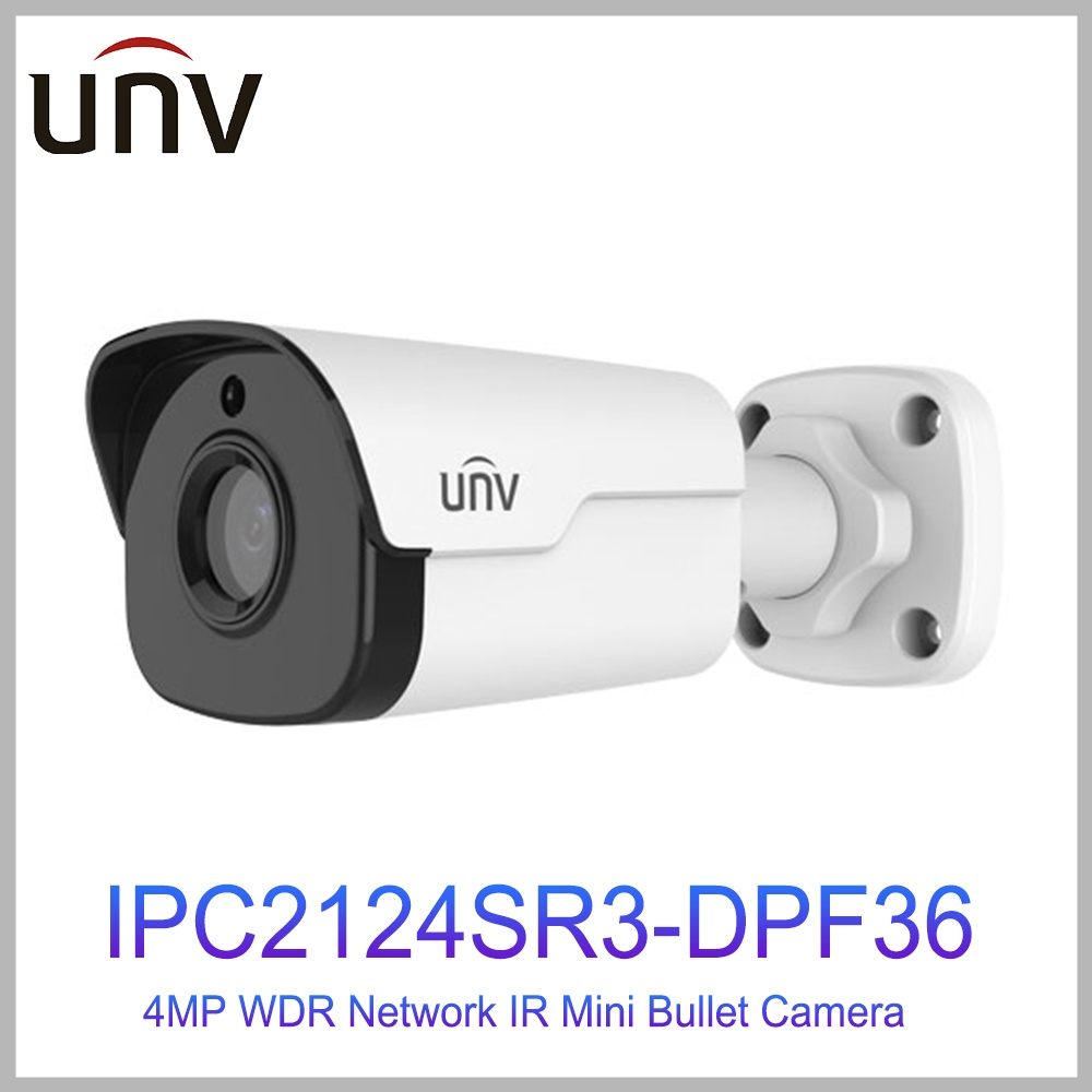 UNV ( กล้องวงจรปิด ) / IPC2124SR3-DPF36 / 1/3", progressive scan,4.0 megapixel, CMOS / 3.6mm@F1.8