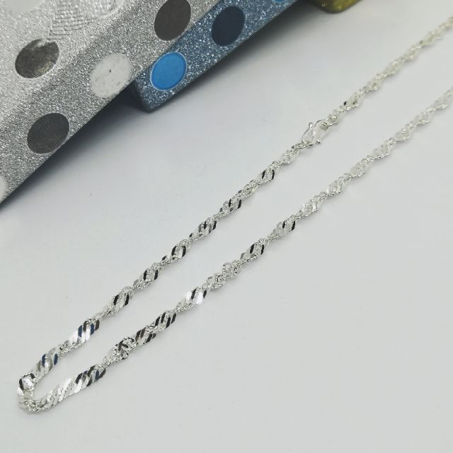 S925 เงินสเตอร์ลิงสร้อยคอ S925 เงินน้ําสร้อยคอ