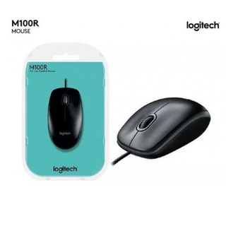 เมาส์ออฟติคัล สีดำ Logitech M100R