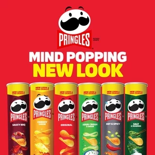[2 กระปุก] Pringles พริงเกิลส์ มันฝรั่งทอดกรอบ ขนาด 102 กรัม
