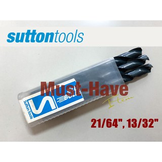 SUTTON Blu 21/64", 13/32" HSS ดอกสว่านไฮสปีดเจาะเหล็กก้านกลมสีดำ