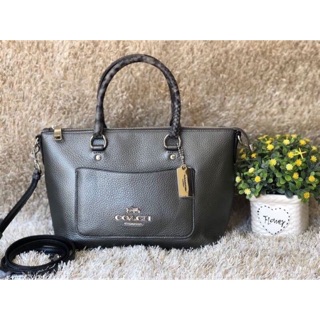 MINI EMMA SATCHEL (COACH F38877) GUNMETAL/SILVER