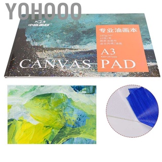 Yohooo A3 Oil Painting Paper Book Cotton Canvas Pad Beginner Drawing Tool Art Supplies 420x297mm