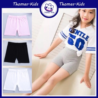 [THOMAS Kids] 3 -9T กางเกงขาสั้น รัดรูป เอวสูง ใส่สบาย ใต้กระโปรง ฤดูร้อน สําหรับวัยรุ่น เด็กสาว