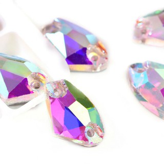 คริสตัลสีรุ้ง🍭🍭Galactic👠👠ก้อนแบน 9×14mm