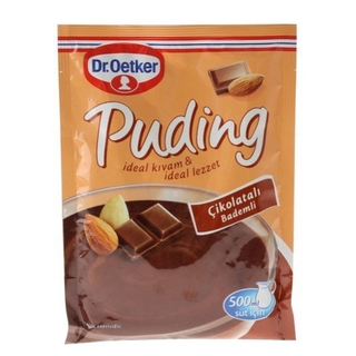 พุดดิ้ง ผงพุดดิ้ง pudding powder ช็อคโกแลต อัลมอนด์ (Chocolate Almond Pudding) สินค้าคุณภาพจากประเทศตุรกี (พร้อมจัดส่ง)