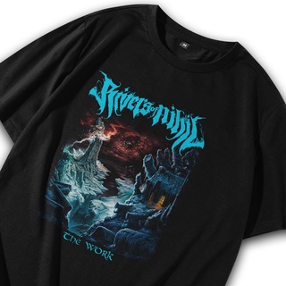 เสื้อยืดโอเวอร์ไซส์Death Metal Rivers Of Nihil เสื้อยืด - The Work / Metal shirt / Metal Tshirt / Rivers Of Nihil Band T