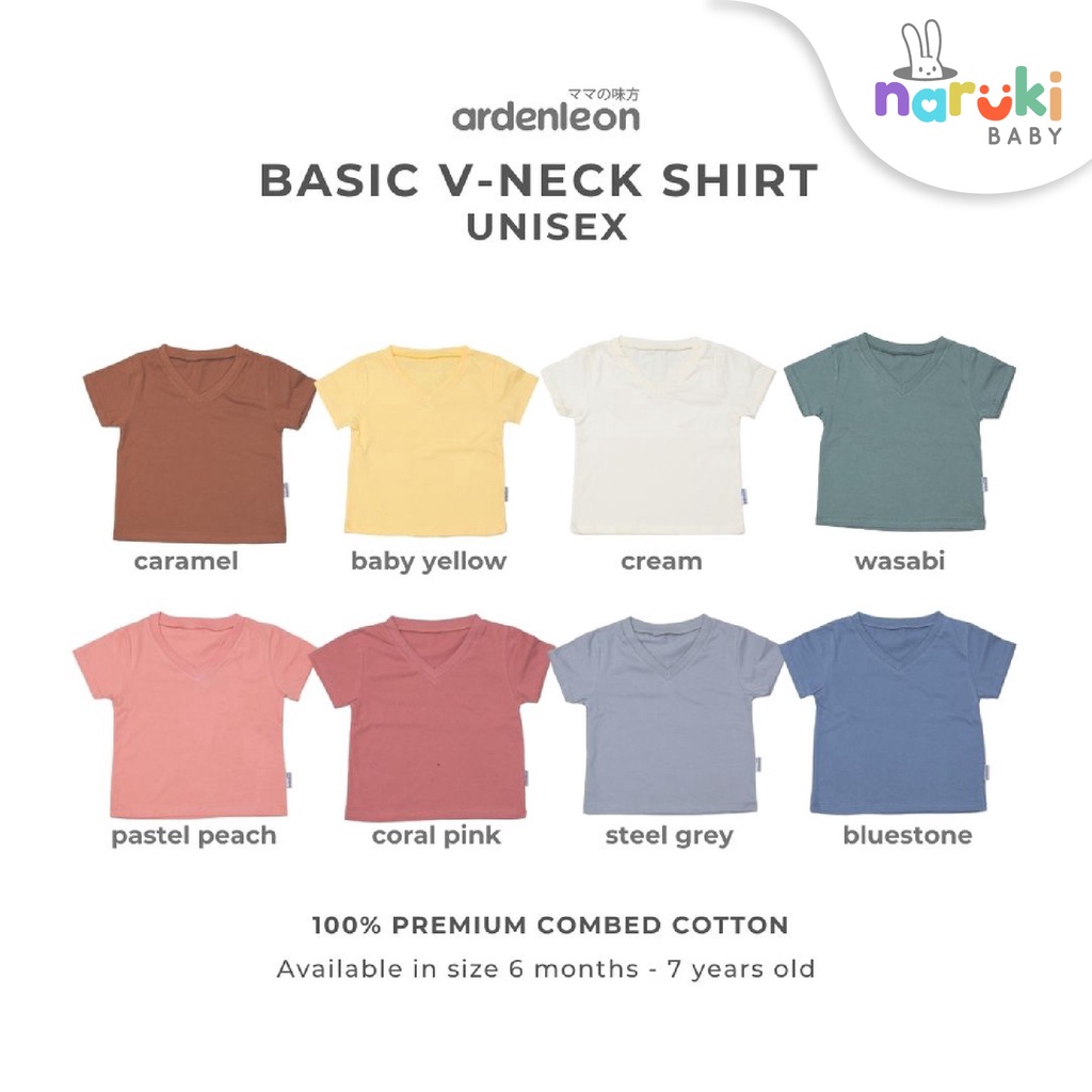 Ardenleon เสื้อคอวีผู้ใหญ่ เด็ก 3L/4L/5L (4-7Yrs) Arden Leon Kids Top
