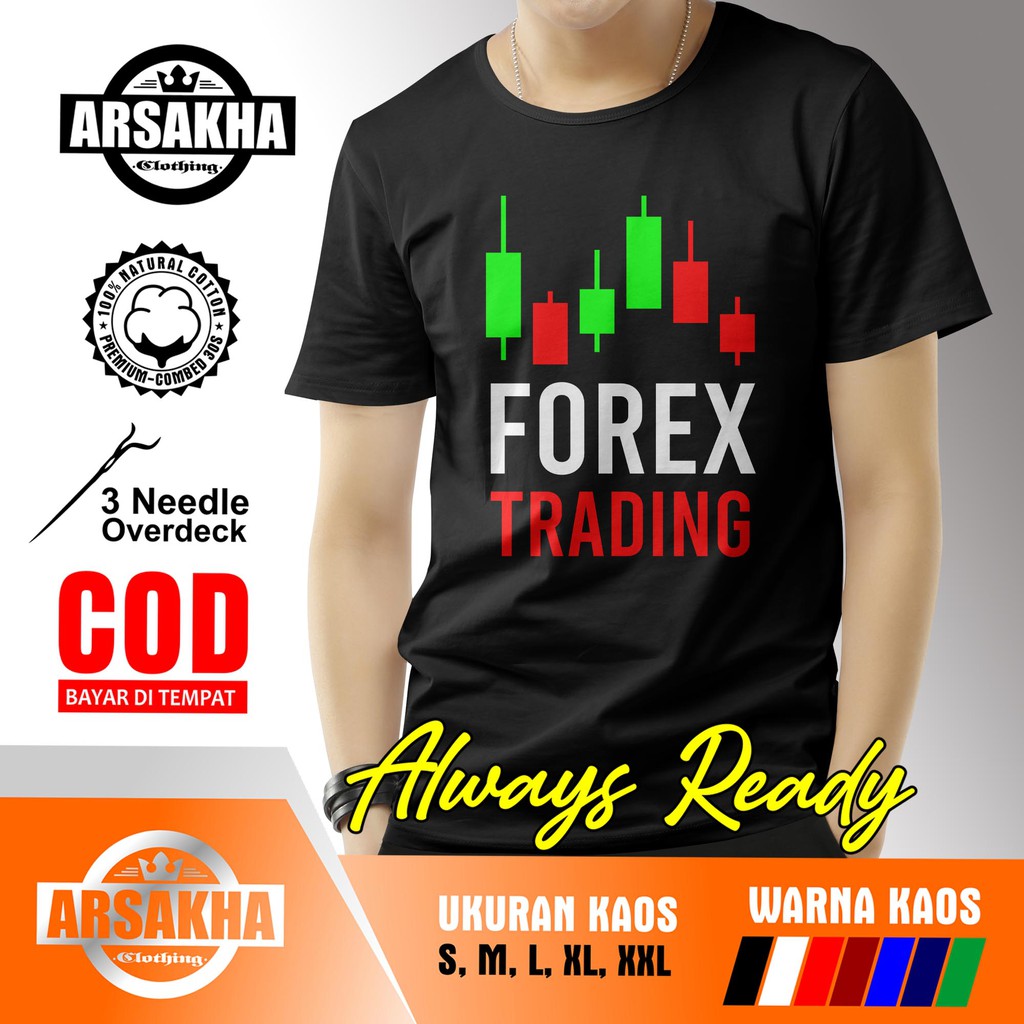 เสื้อยืด พิมพ์ลายโลโก้ Forex Trading Distro Arsakha สําหรับผู้ชาย