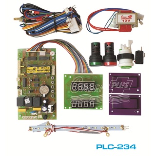 บอร์ดวงจร แผงวงจร ตู้น้ำดื่มหยอดเหรียญ Greenplus PLC-234 ครบชุด / Circuit board for water vending machine(complete set)