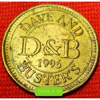 เหรียญต่างประเทศ อเมริกา D &amp; B 1996 Token ขนาด 25.5 มม.หายาก ผ่านใช้สวยน่าสะสม