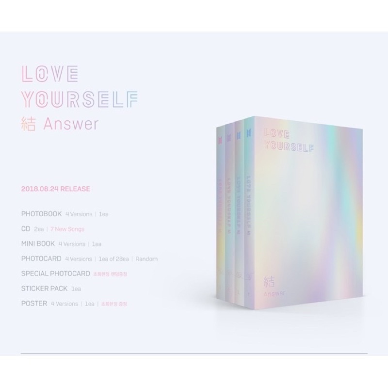 [พร้อมส่ง] BTS อัลบั้ม LOVE YOURSELF 結 'ANSWER'