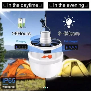 หลอดไฟพกพาโซล่าเซลล์ solar light LED 2022 ปรับแสงได้ 5 ระดับ ชาร์จได้ 2 แบบ