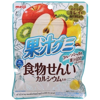 เยลลี่ผสมน้ำผลไม้รวมเข้มข้น 15% Meiji Juicy Gummy Concentrated Mixed Fruit 15%  68g.