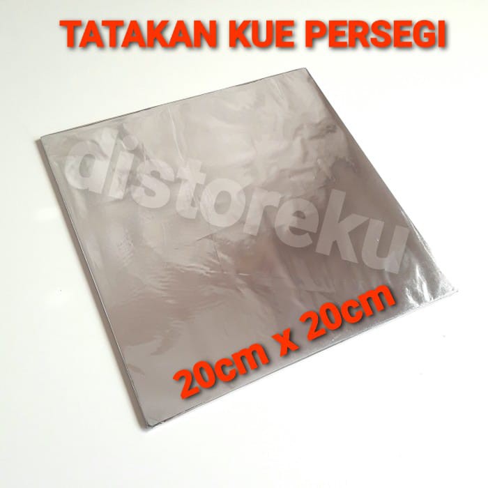PLYWOOD บอร์ดฐานสําหรับเค้ก TART 20X20 ซม.PLYWOOD SQUARE WOODEN BASE