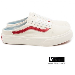 VANS OLD SKOOL MULE  RED TRUE WHITE SNEAKERS (JAPAN 🇯🇵) **ไม่มีขายในไทย สินค้ามีประกันแท้