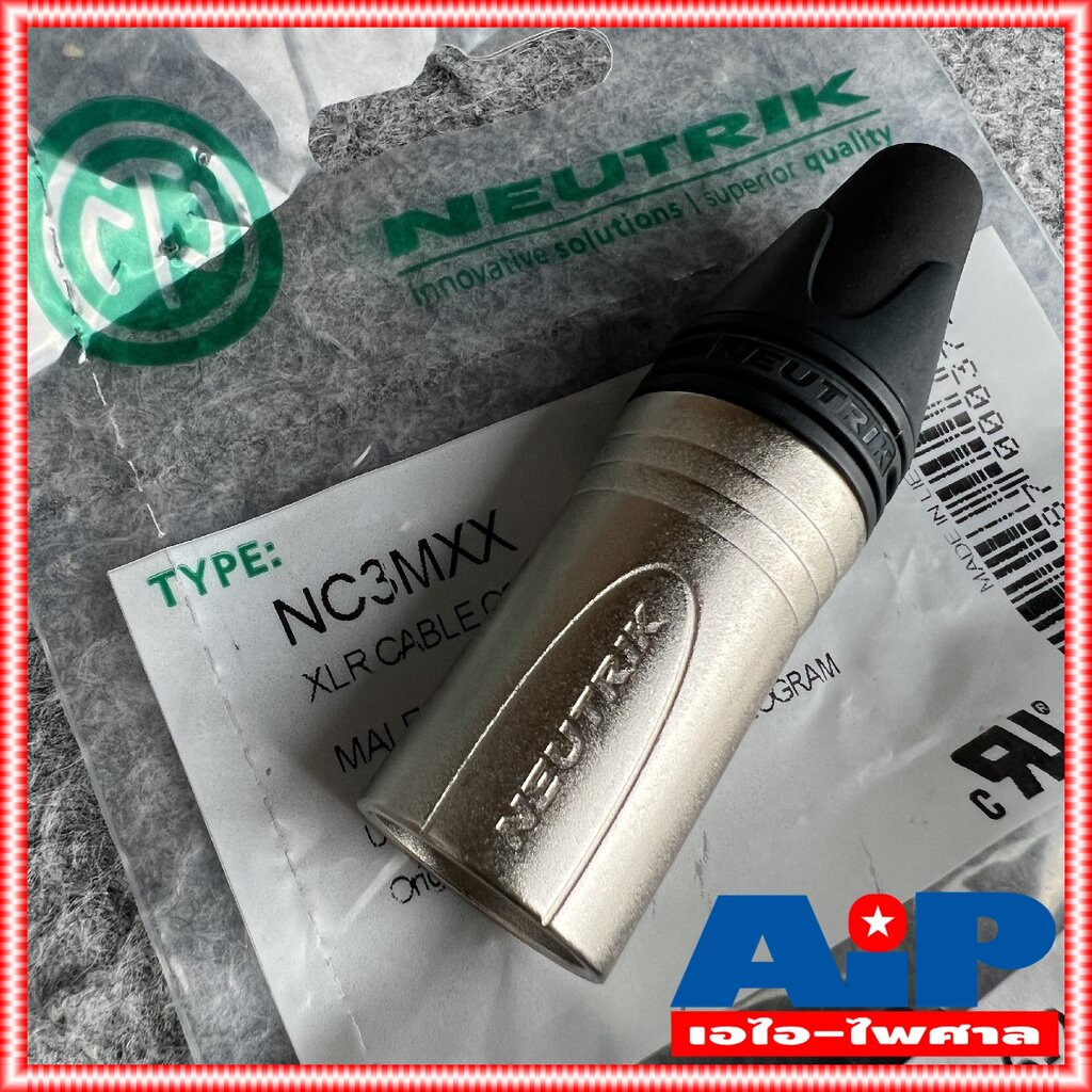 ตัวสีเงิน 1ตัว NEUTRIK ของแท้ NC-3MXX CANNON XLR ตัวผู้ NC3MXX แคนนอนตัวผู้ สำหรับเข้าหัว สายสัญญาณ 