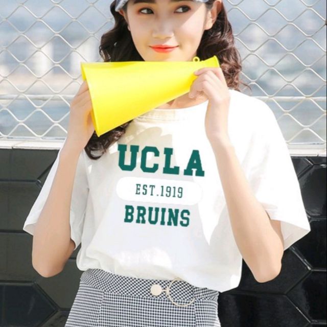 เสื้อยืดคอกลม สกรีนลาย UCLA