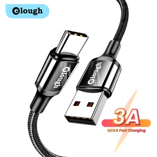 Elough Usb Type C สายเคเบิ้ลชาร์จอย่างรวดเร็ว Qc3.0 Usb C สายชาร์จอย่างรวดเร็ว