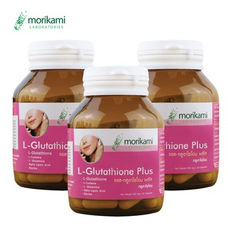 L-Glutathione Plus แอล-กลูตาไธโอน พลัส x 3 ขวด morikami LABORATORIES โมริคามิ ลาบอราทอรีส์