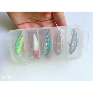 5Pcs Sinking Minnow Boxed Fishing Lure 5.5cm 6.7g เหยื่อปลอม Bionic เหยื่อตกปลาเหยื่อตกปลากลางแจ้ง