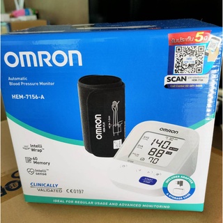 Omron เครื่องวัดความดัน รุ่นHEM-7156-A/Omron Blood Press Monitor HEM-7156-A/ HEM-7156T-A แถมadapter(รับประกันศูนย์ 5 ปี)