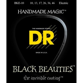 สายกีต้าร์ไฟฟ้าเคลือบ DR Strings รุ่น BLACK BEAUTIES™ BLACK Coated Electric Guitar Strings Medium