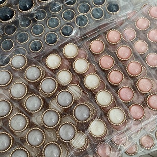 กระดุมโลหะ ทรงกลม ขนาด 23 มม. สีขาว ชมพู ดํา เทา 5 ชิ้น 10 ช…