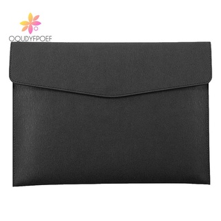 PU Leather A4 File Folder Document Holder Waterproof Portfolio Envelope Folder Case with Snap Closure(Black)