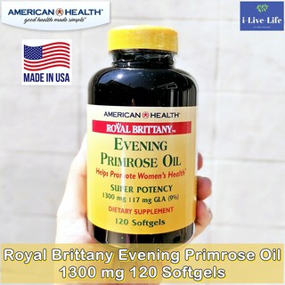 น้ำมันอีฟนิ่งพริมโรส Royal Brittany Evening Primrose Oil 1300 mg 120 Softgels - American Health