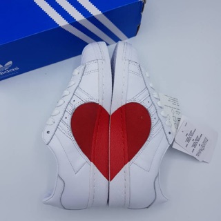 Adidas Originals Superstar 80s  Half Heart White Sneakers ❤