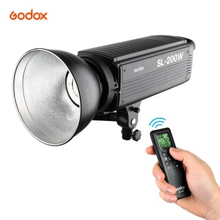 godox sl 200 w 5600 k 200 w ไฟ led พลังงานสูงพร้อมขาตั้งสําหรับใช้ถ่ายภาพวิดีโอในสตูดิโอ