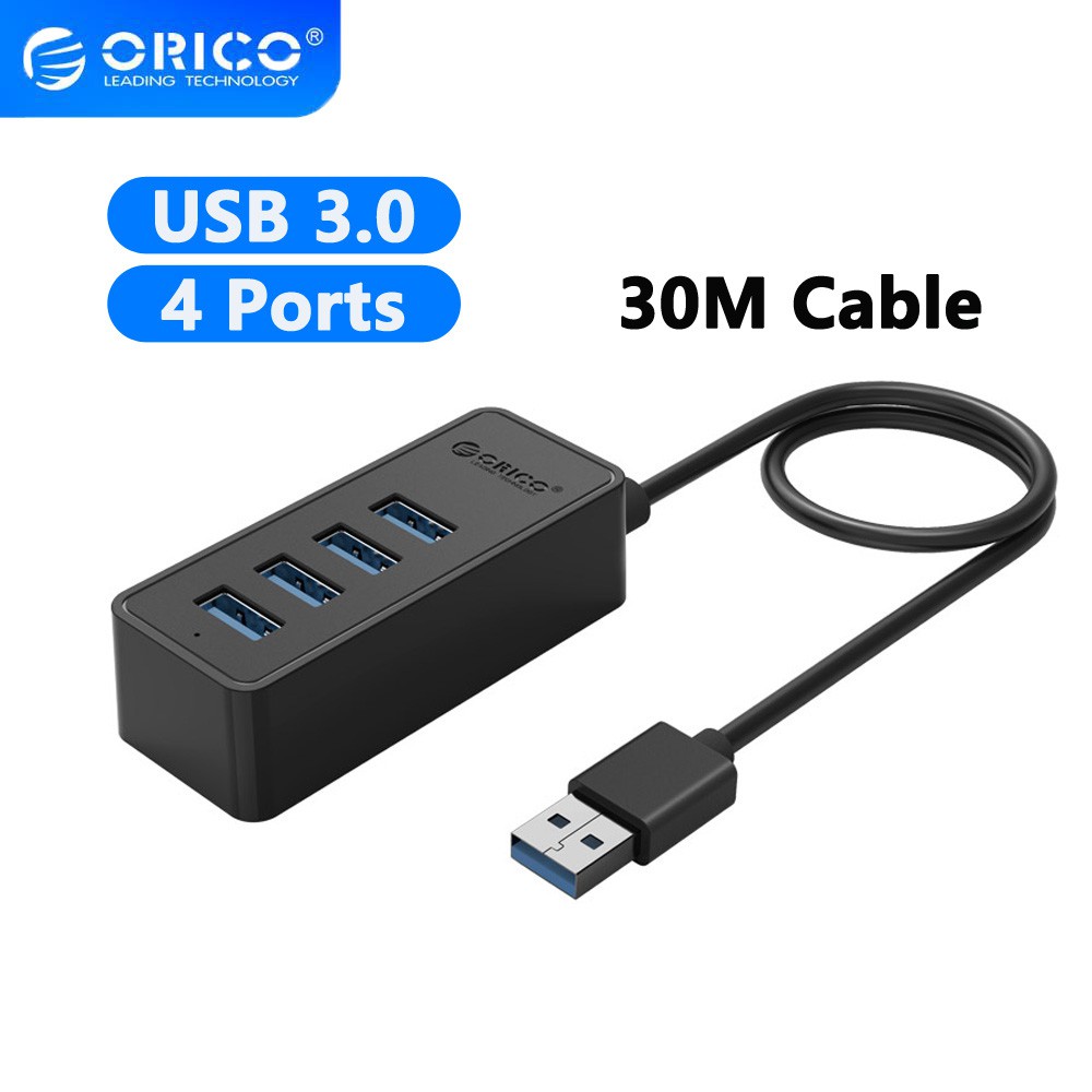 Orico Hub USB 3.0 4 พอร์ต USB 3.0 รองรับฟังก์ชั่น OTG พร้อมพอร์ตพาวเวอร์ Micro USB 5V (W5P-U3)