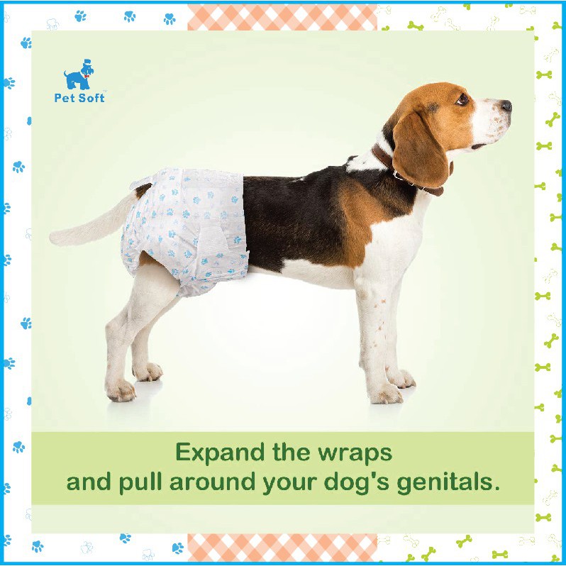 ผ้าอ้อมสุนัข ซึมซับดีมากตลอดคืน มี3ลายสวยๆ สำหรับ เพศเมีย Petsoft สวมง่าย ขอบยางนุ่ม เนื้อผ้านิ่มสบาย มี 3 ลายในห่อเดียว - รูปที่ 3