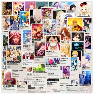 ❉ Shōnen Manga Series 05 Mixed Magazine Mini Poster สติ๊กเกอร์ ❉ 50Pcs/Set Classical Anime Cartoon DIY Doodle สติ๊กเกอร์