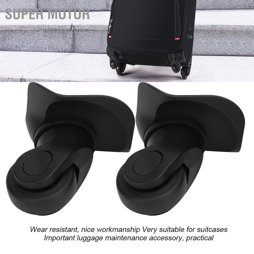 Super Motor A Pair Black Suitcase Mute Single Row Wheel Universal Luggage Replacement Outdoor Supplies