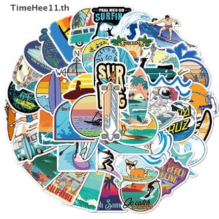 【TimeHee11】สติกเกอร์ ลาย Surfing Summer สําหรับติดตกแต่งกระเป๋าเดินทาง แล็ปท็อป กีตาร์ สเก็ตบอร์ด รถยนต์ 50 ชิ้น