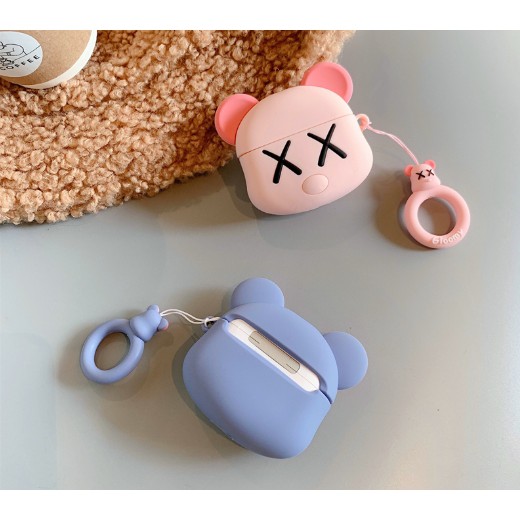AirPods Pro Case | KAWS BEARBRICK BLUE/PINK SOFT SILICONE CASE