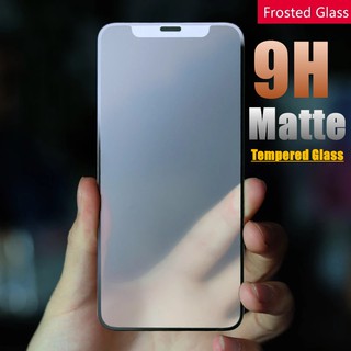 9H Matte Screen Protector Tempered ฟิล์มกระจกนิรภัย แบบด้าน iPhone 12Mini 12PRO iPhone12 12PROMAX ฟิล์มกระจก เต็มจอ แบบด้าน เรียวมี3โปร Full Cover Frosted Glass